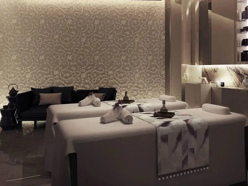 Luxury outdoor area of DLF The Crest in Gurgaon featuring landscaped lawns and leisure seating zones.