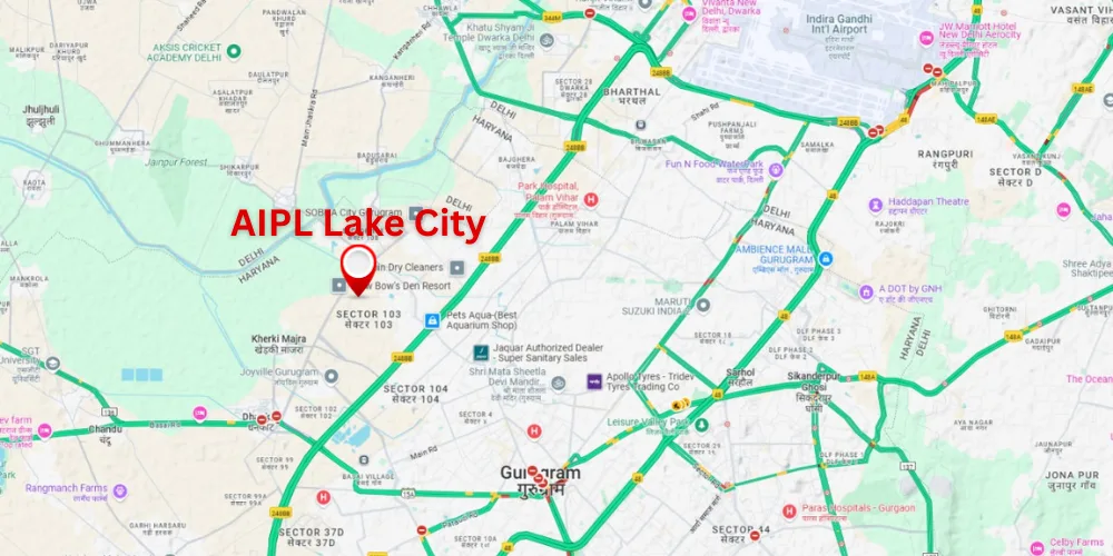 A panoramic view of the AIPL Lake City residential project