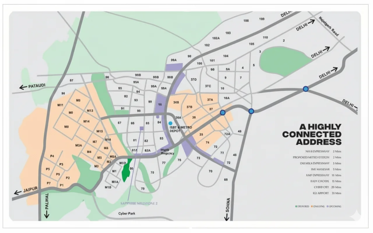 Ameya Sapphire 93 commercial project location advantage