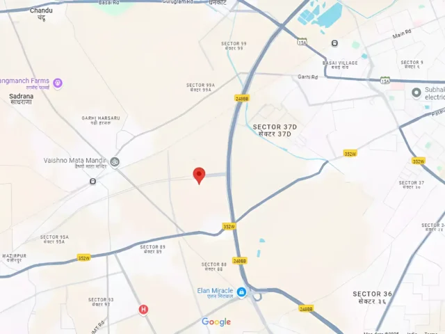 Location map of Ivory Arches Sector 88B Dwarka Expressway Gurgaon