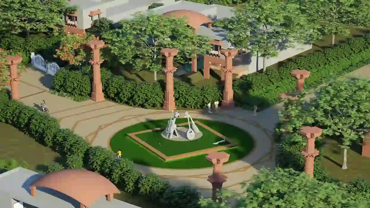 Recreational and clubhouse area at RPS Sargam Farmland Alwar