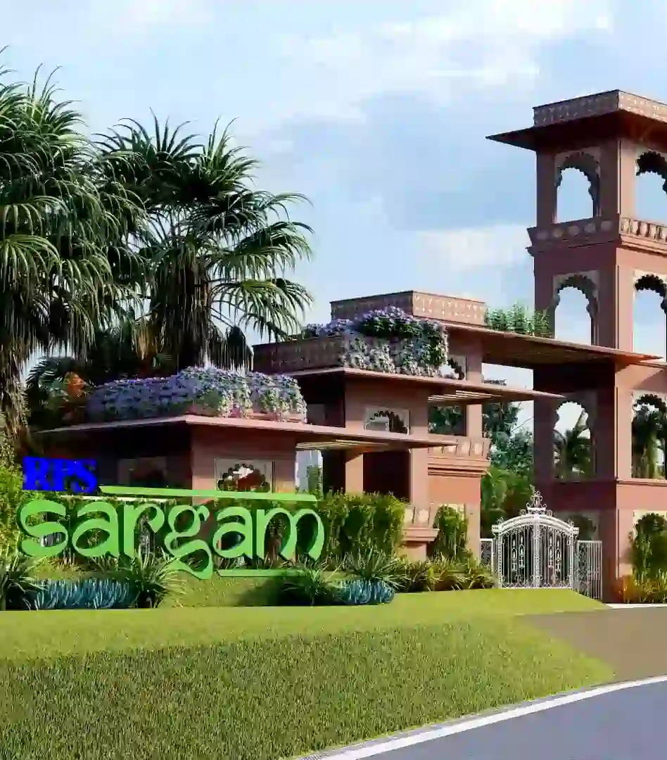 Lush green fields at RPS Sargam Farmland Naugaon Alwar