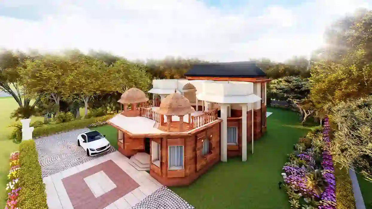 Recreational area at RPS Sargam Farmland Naugaon Alwar