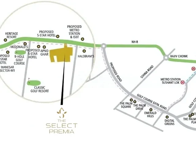 Adore The Select Premia Sector 77 map