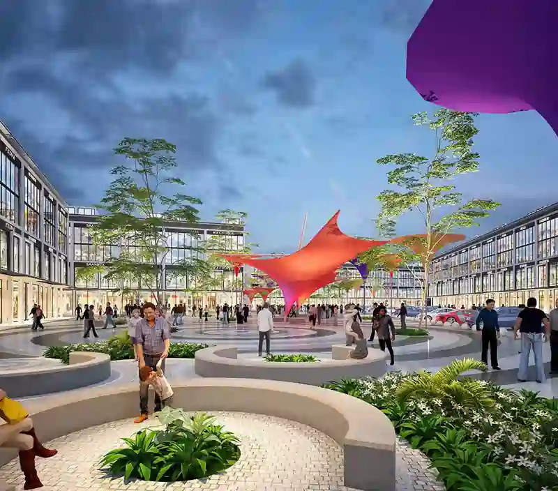 Street retail area view of Vatika Crossover Sector 82 Gurgaon