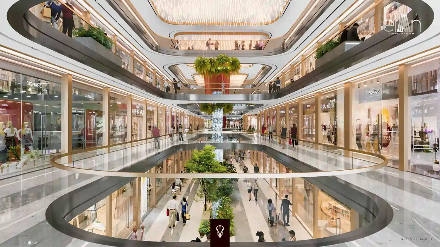 Grand entrance lobby of Elan Imperial commercial project