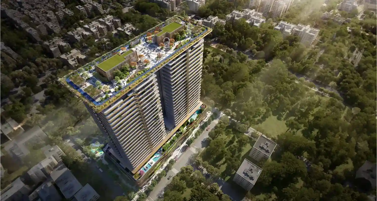 Modern residential tower of Trevoc Royal Residences with contemporary design