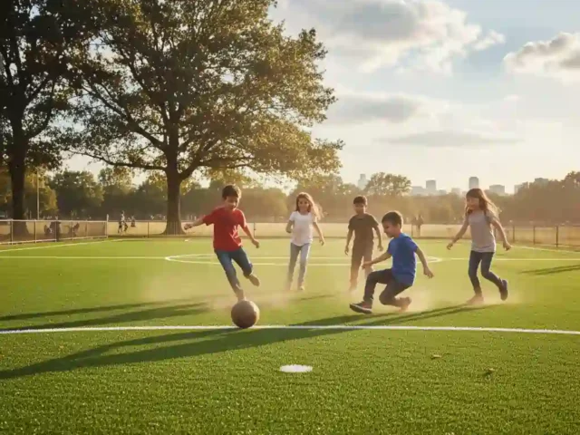 Children’s play area at Sobha Karma Lakeland in Gurgaon featuring modern playground equipment and safe surroundings.