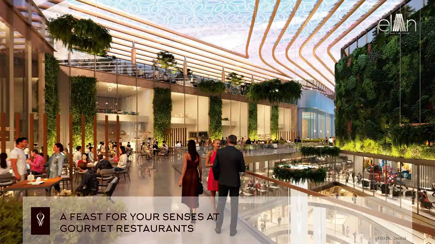 Elan Imperial commercial project with modern lighting and design