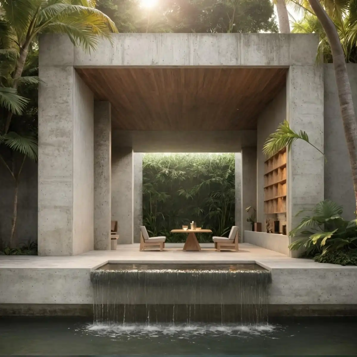 Scenic farmhouse landscape at Praana Vedic City surrounded by greenery