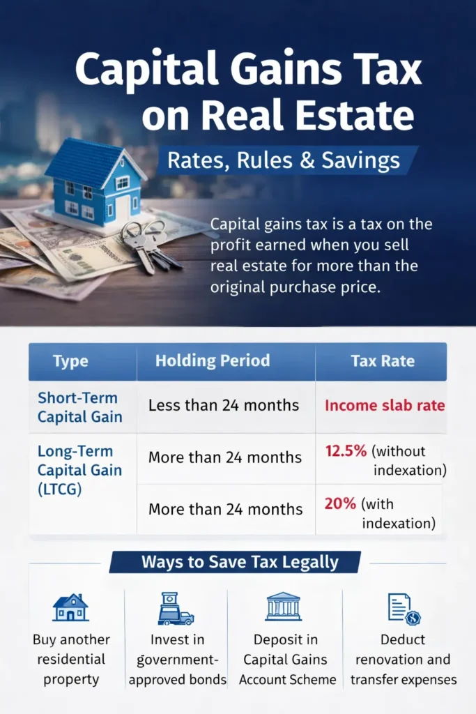 Capital gains tax real estate