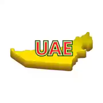 Dubai’s Coastline yellow image icon white background