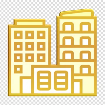 Iconic Architectural yellow image icon no background