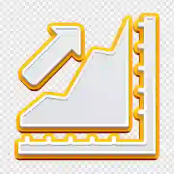 Rapid Growth in Real Estate yellow icon blur background