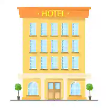 Resort-Style Living Concept yellow icon image white background