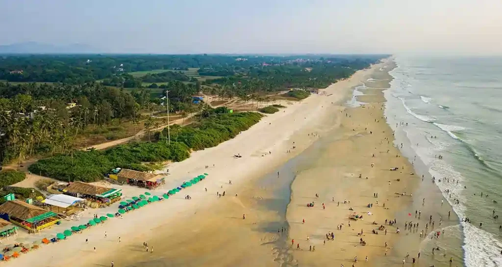 Colva beach Aerial View 