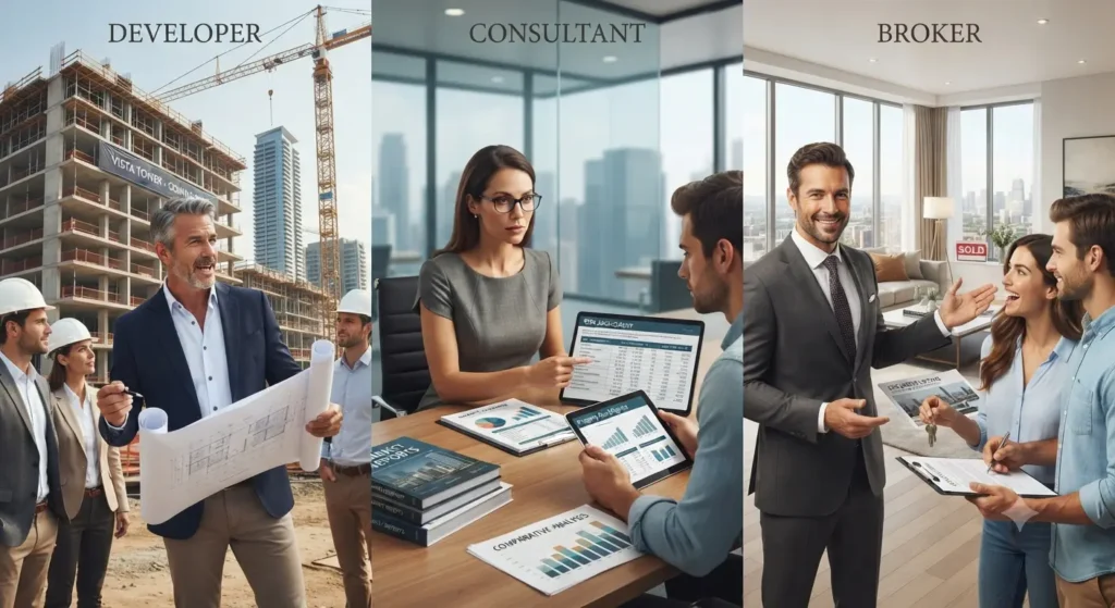 Developer vs Consultant vs Broker