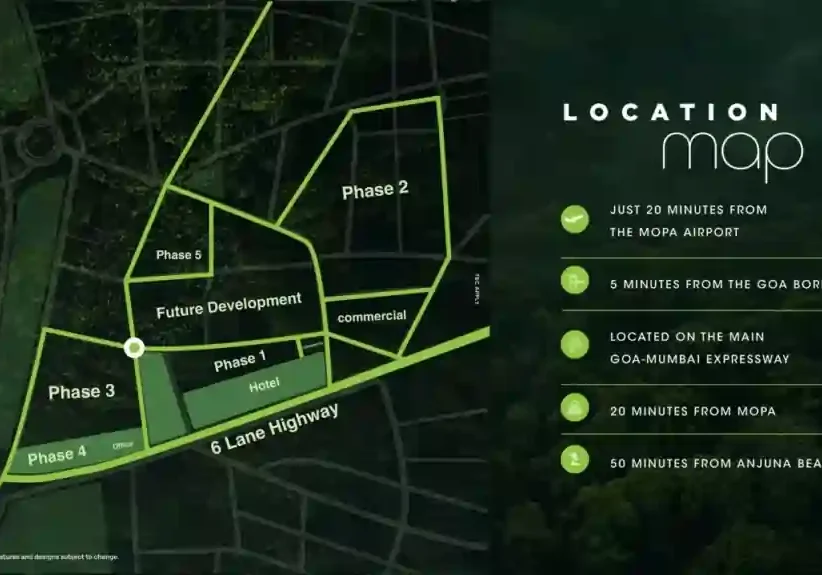 location map of northern hills goa