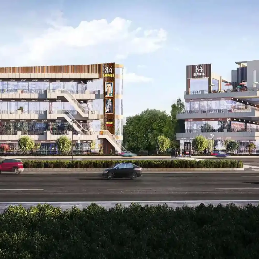 Modern commercial building design of Ameya Sapphire 84