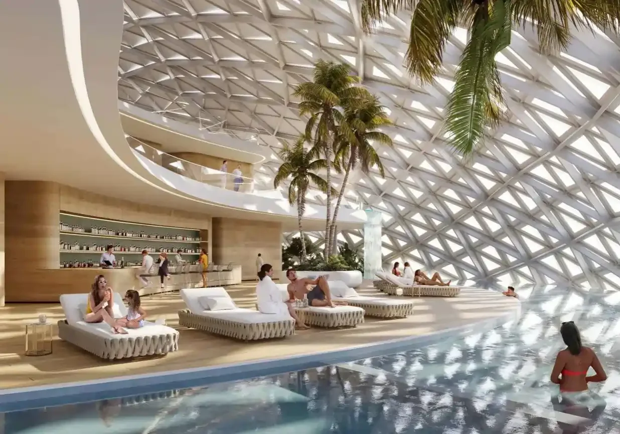 Swimming pool at Elan Sector 49 luxury high rise apartments