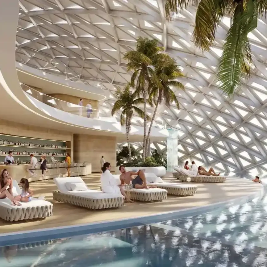 Swimming pool at Elan Sector 49 luxury high rise apartments