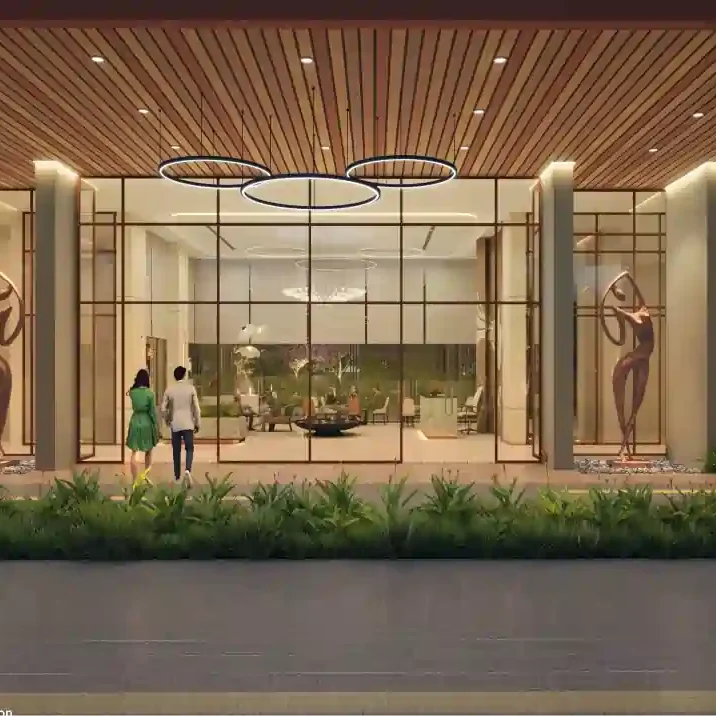 Green landscaped areas at Shapoorji Pallonji Dualis Gurgaon