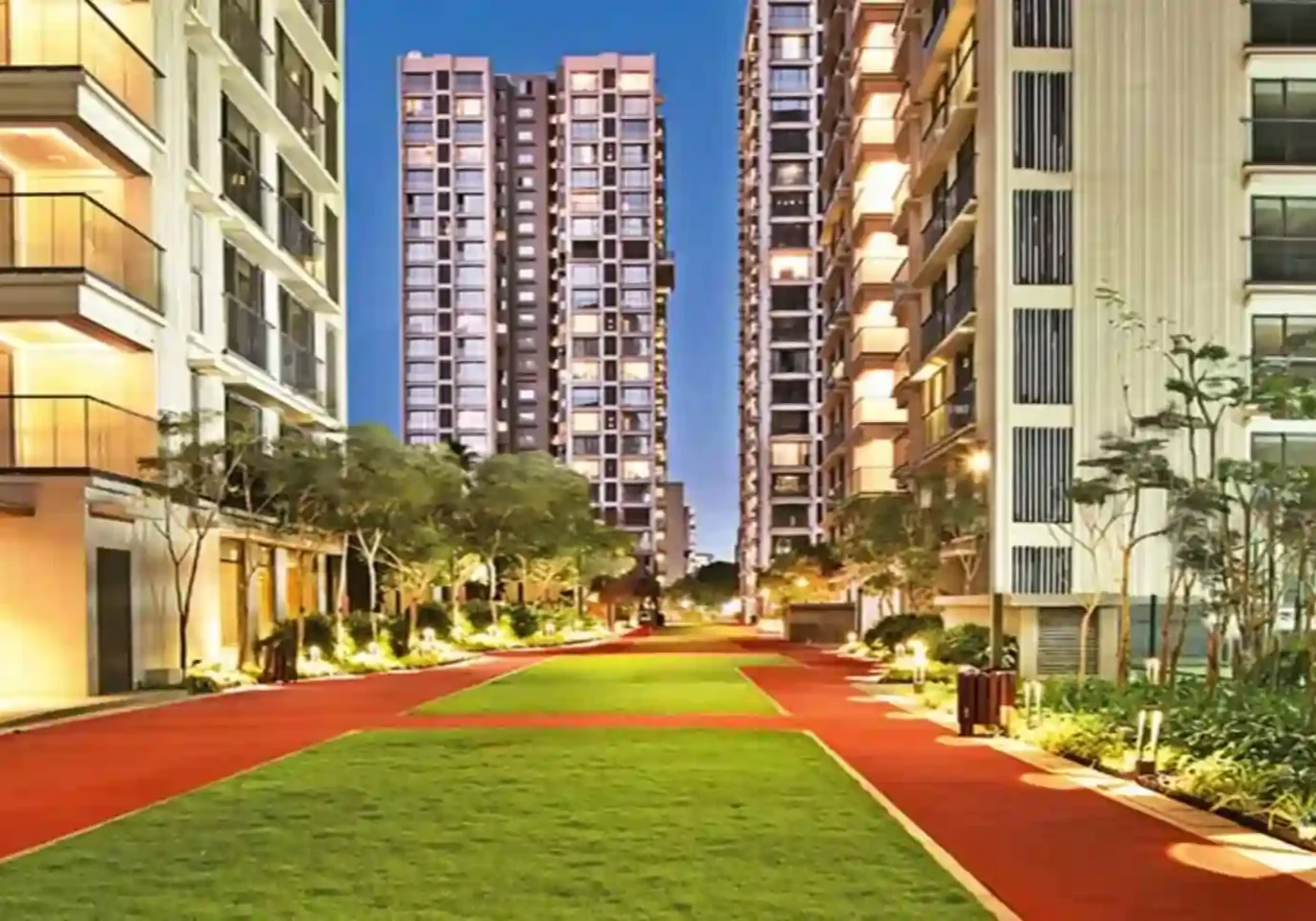 Eldeco camleot dwarka outside court view