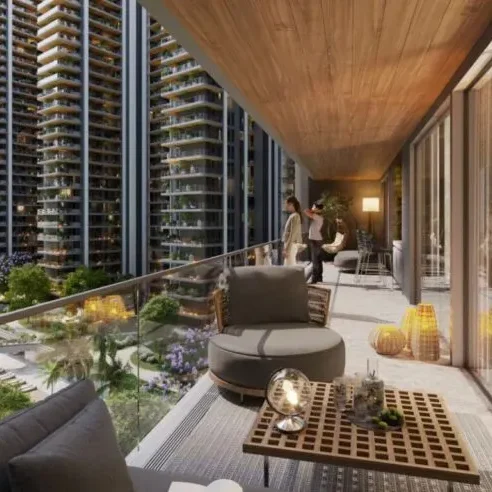 Exterior view of Elan Sector 49 residential high rise buildings