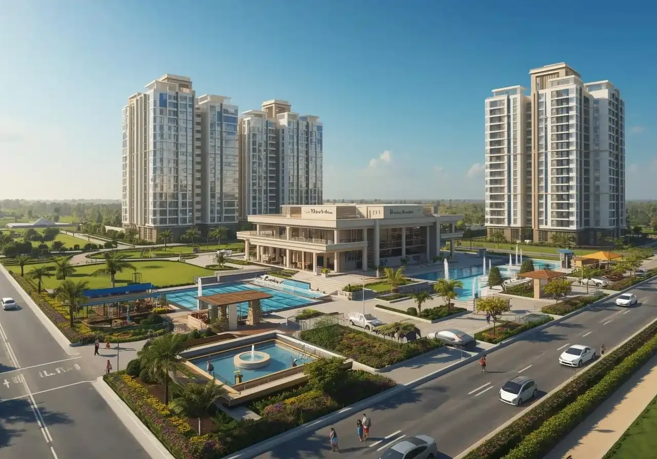 DLF Gardencity Enclave in Sector 93 Gurgaon featuring premium independent floors, lush green surroundings, and modern architectural design.