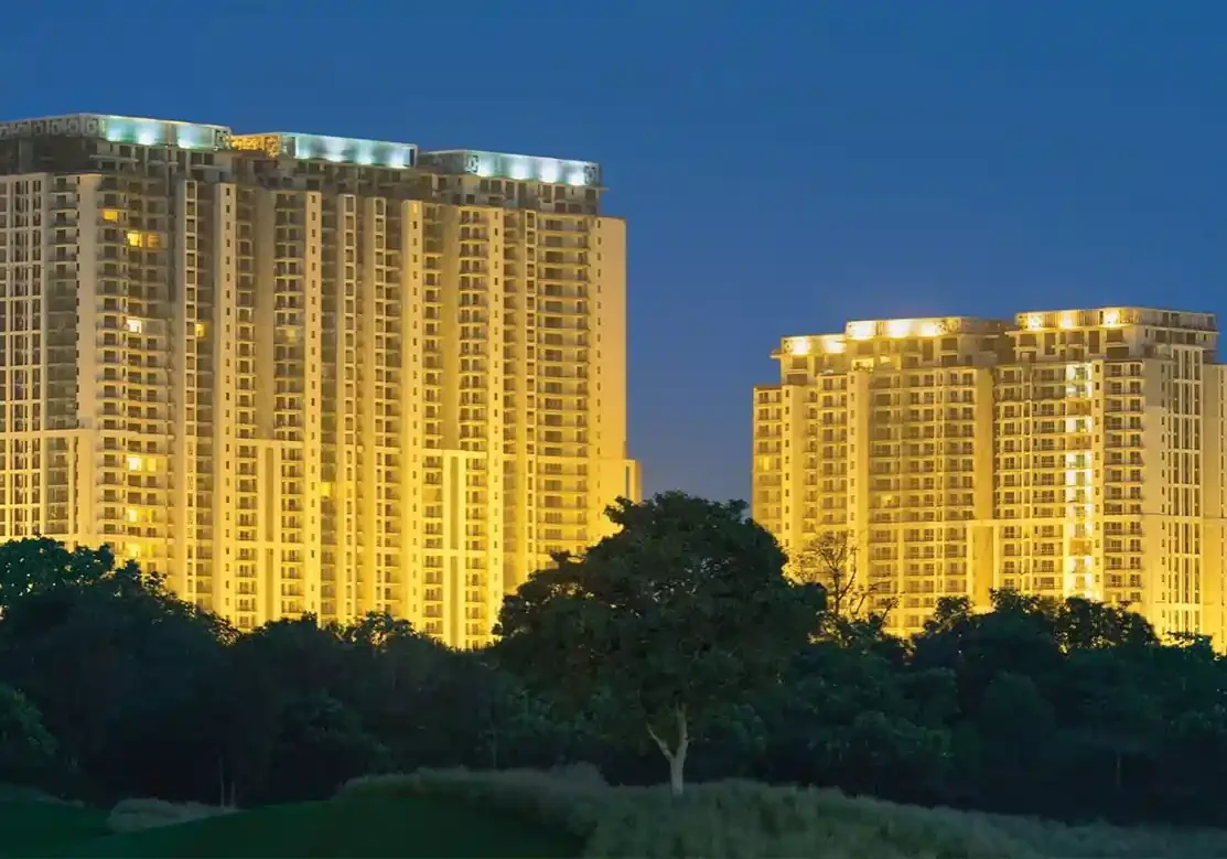 Luxury apartment interior at DLF Crest with premium modern design