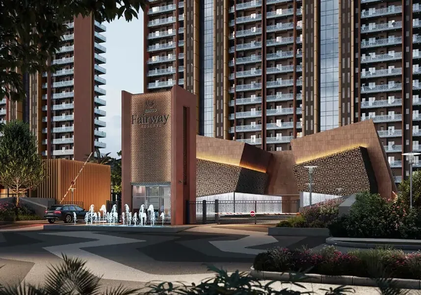 Green open areas and lifestyle amenities at Eldeco Fairway Reserve