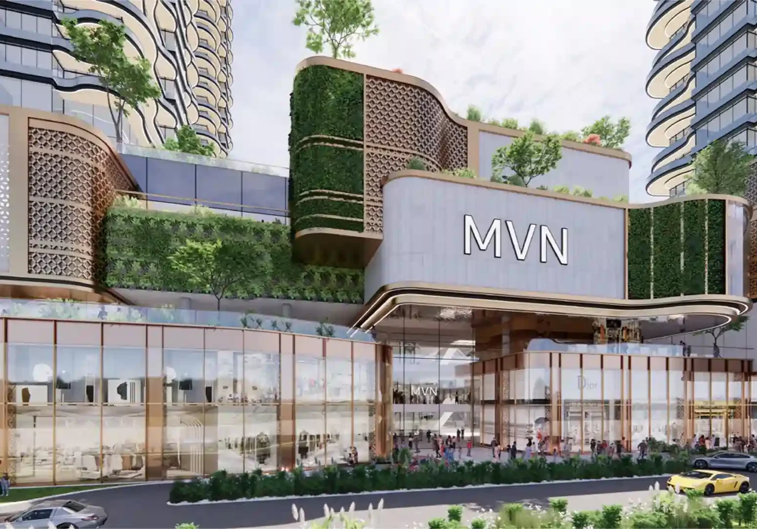 Interior view of MVN Mall shopping area