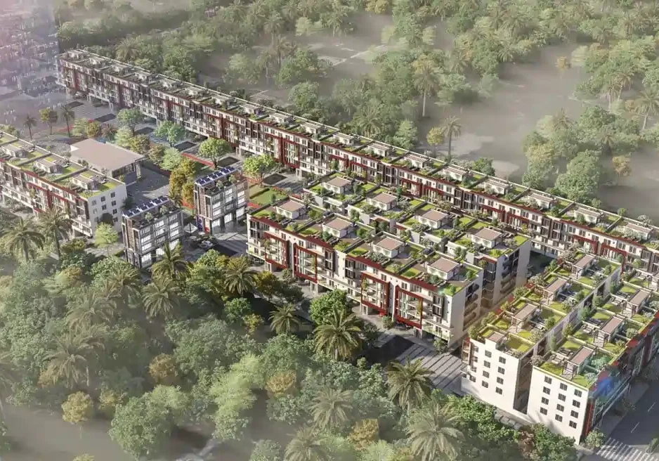 Raheja India Rashtra 2 in Gurgaon showcasing modern residential towers, landscaped surroundings, and luxurious lifestyle amenities.