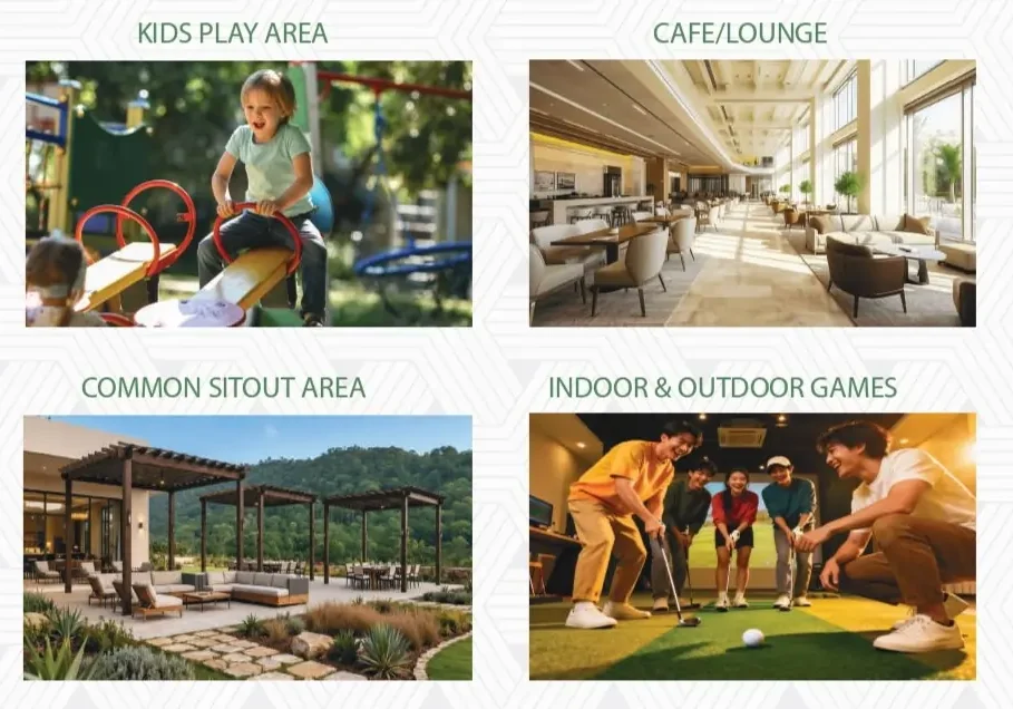 Rainbow Meadows Naugaon amenties Modern clubhouse at Rainbow Meadows with lounge and recreation areas