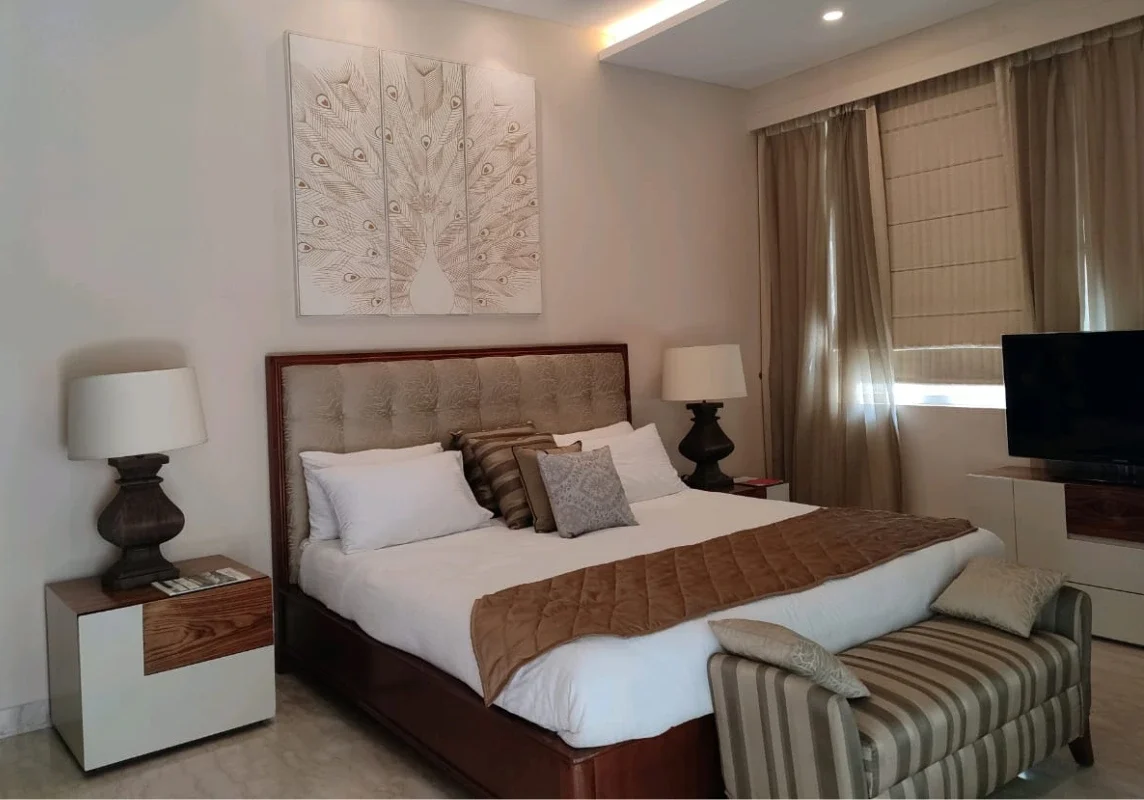 Bedroom interior of Meffier Floors Sohna Sector 5 Gurgaon