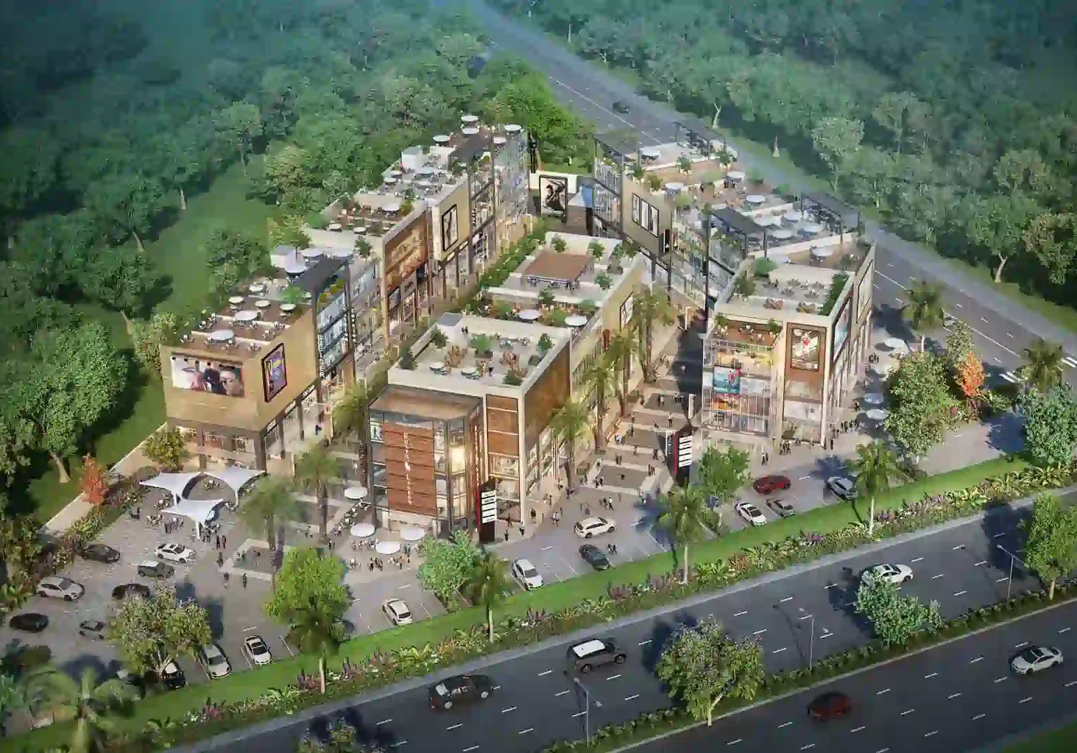 Front view of Adani Oyster Arcade SCO Plots Sector 102 Gurgaon