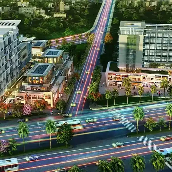 Entrance and common area at Ameya Sapphire 93 commercial complex