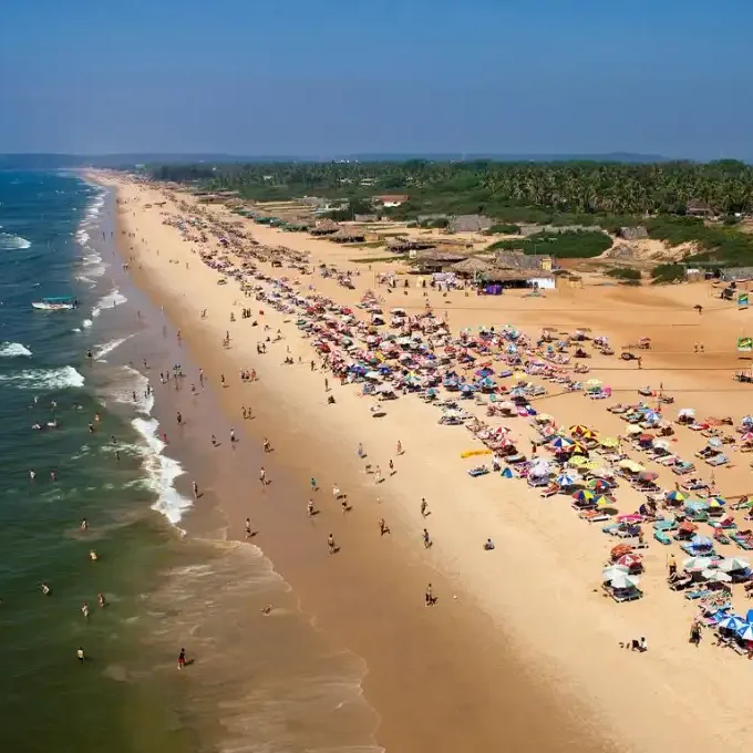 candolim-beach-optimized Candolim beach North Goa aerial view