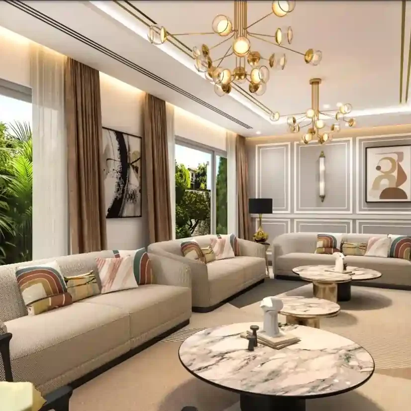 Spacious living room at Raheja Vanya Gurgaon