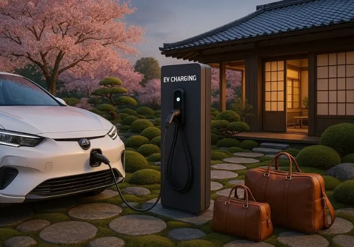 EV charging station in Godrej Sora Sector 53 parking