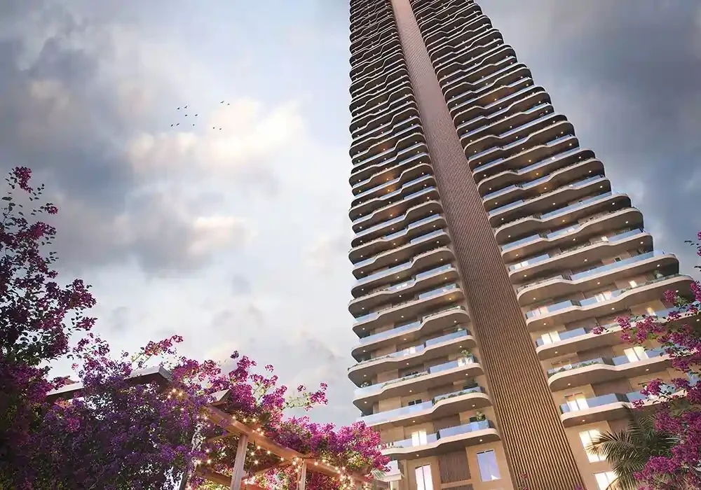 Luxury apartment view at Ganga Anantam with modern architecture