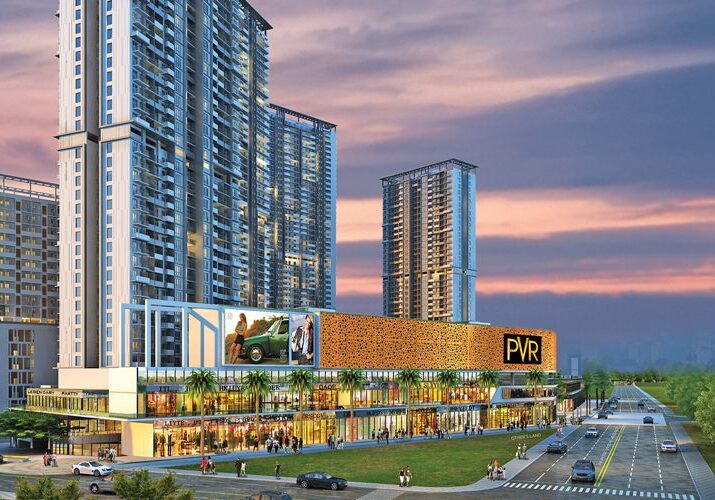 “Street view of M3M 65th Avenue shops, dining, and entertainment spaces.”