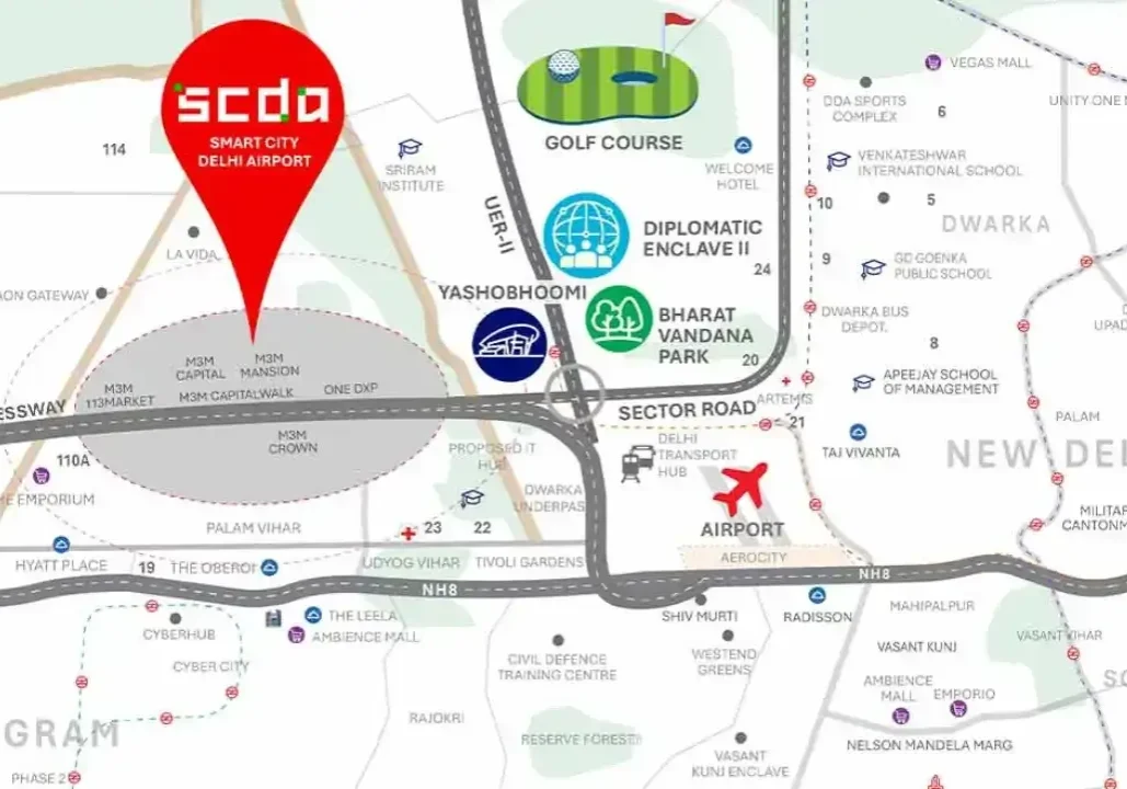 m3m aston martin location map