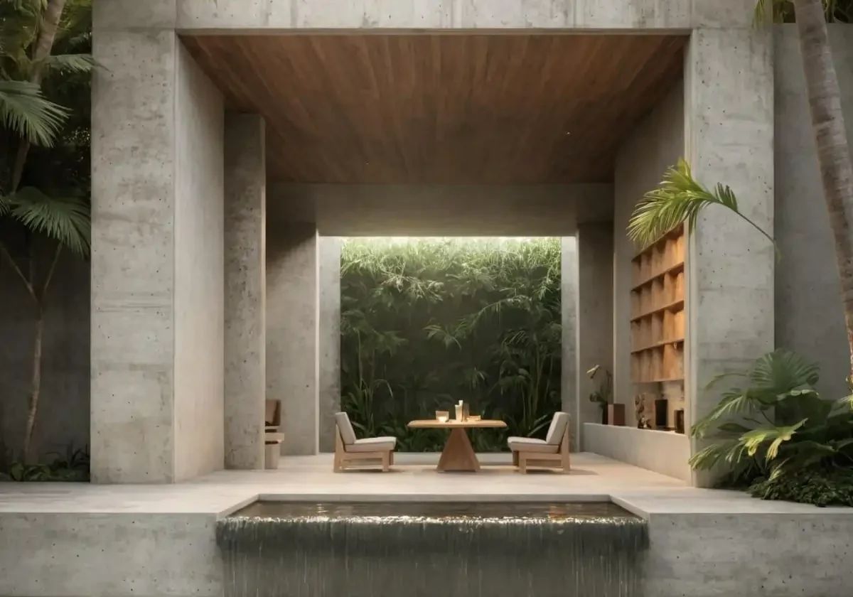 Scenic farmhouse landscape at Praana Vedic City surrounded by greenery