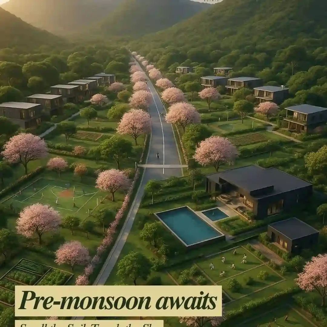 Modern farmhouse exterior at Rasa Estate Naugaon Alwar