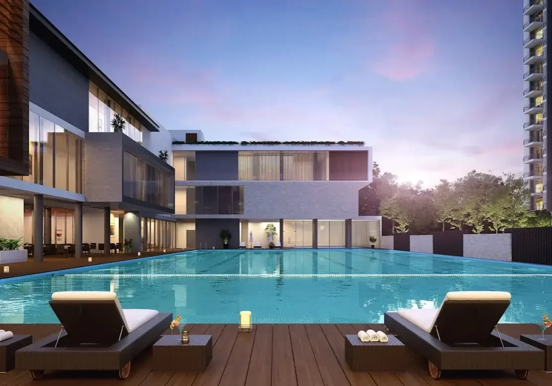 Swimming pool at Godrej Meridien Sector 106