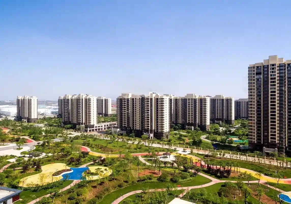Sobha Karma Lakelands luxury residential view with lake and landscaped gardens
