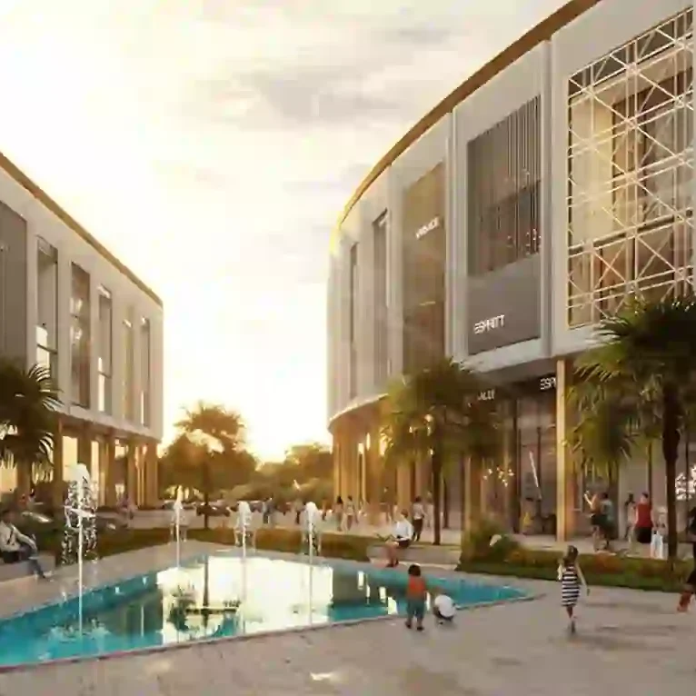 Main entrance of Spaze Grand Central 114 Gurgaon commercial plaza