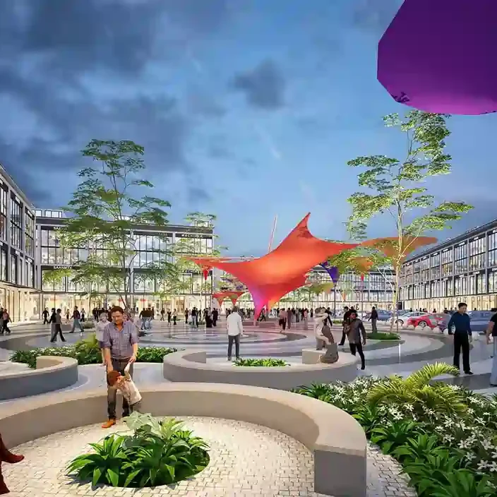 Street retail area view of Vatika Crossover Sector 82 Gurgaon