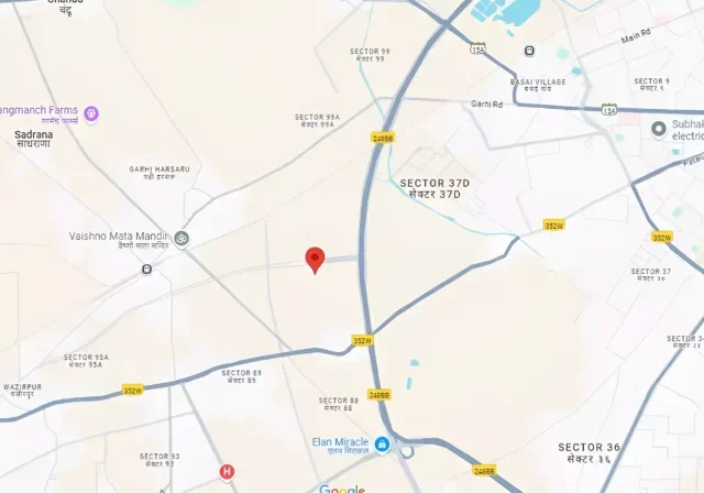 Ivory Arches Location map Sector 88B Dwarka Expressway Gurgaon